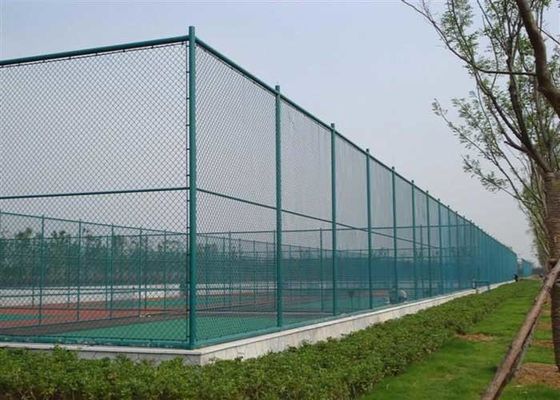 ISO14001 PVC Coated Wire Mesh Diamond Chain Link Fence