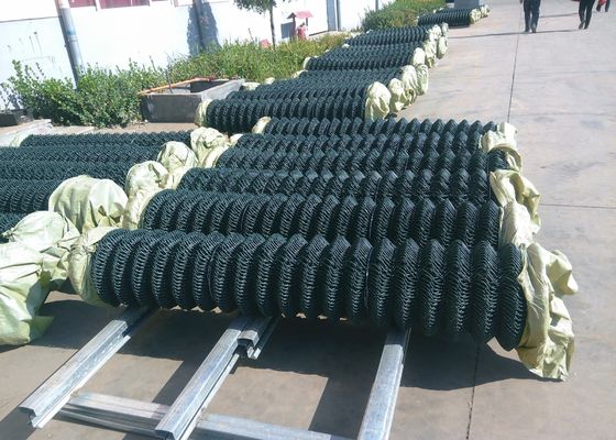 Exploração agrícola verde tecida de 2.0mm 60x60mm Diamond Chain Link Fencing For