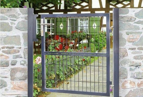 portas de jardim modernas do metal do furo de 50*200mm únicas