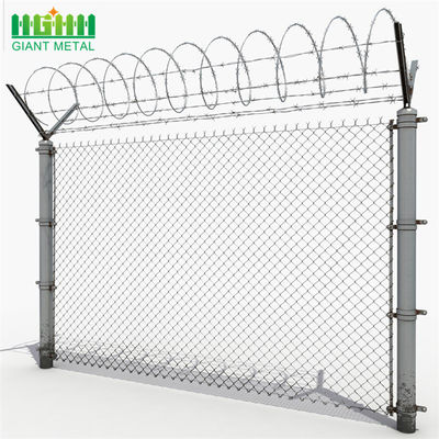fio galvanizado 50*50mm Mesh Fence For Construction da corrente