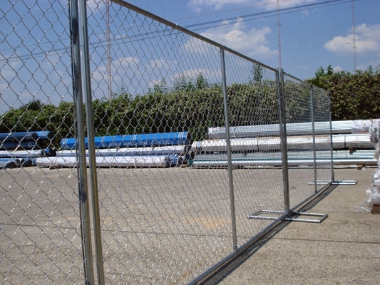 Projetos civis Diamond Chain Link Fence American 3mm provisórios da construção da segurança