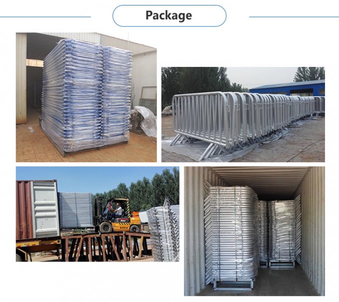 Barreiras metálicas para pedestres com distância interna do tubo 110 mm 120 mm 150 mm 10