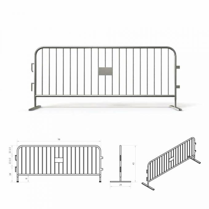 Barricadas de aço galvanizado de trabalho pesado Concerto Baixa manutenção 11