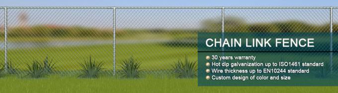 1.8m Altura PVC revestido Chain Link vedação 60X60 1.8X25m Fechadura segura e resistente 0