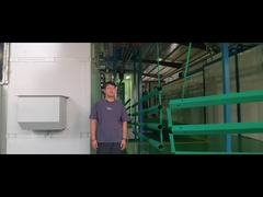 Postes quadrados revestidos de pó