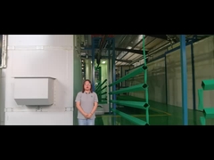 Postes quadrados revestidos de pó