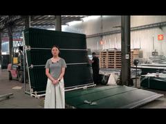 Embalagem de cerca de malha anti-escalada com barra chata e poste quadrado