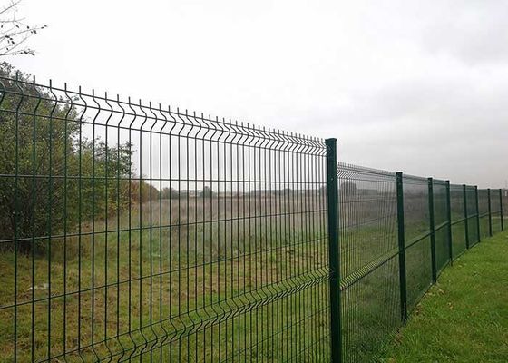 Corrosive Resistant Peach Post V Shaped 55*150mm Mesh 3D Fence Panel