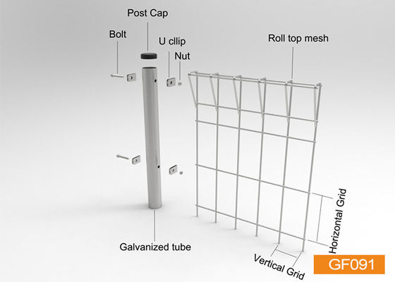 qualidade  Roll Top Welded Wire Garden Fence Fábrica