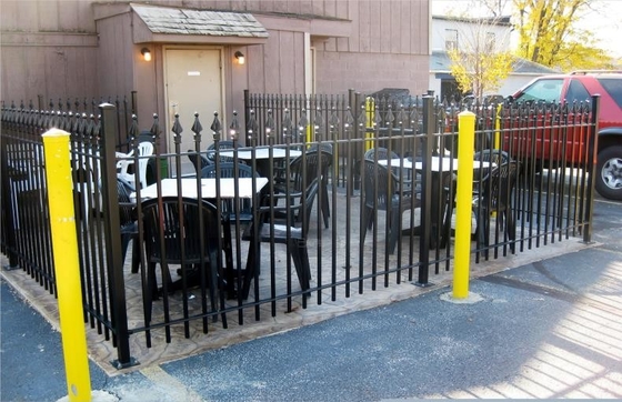 Metal Negro Segurança 6x8 Cercas de aço Picote Lança Painéis de cercas de jardim ao ar livre Galvanizado Ferro forjado Painéis de cercas de aço