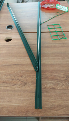 7 pés de vedação de aço verde T Post em pó revestido 0,83 Lb por pé