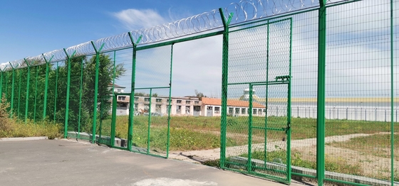 Cercas de segurança galvanizadas de vista clara para aeroportos prisões estações de trem