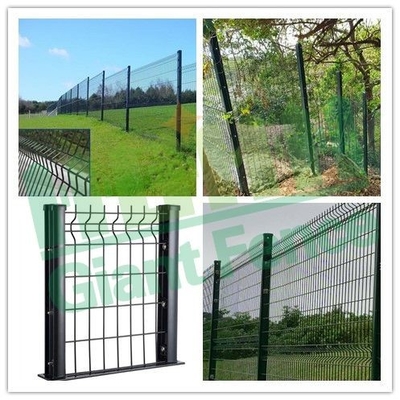 Cercas externas 3d curvas revestidas de PVC de malha de arame elétrico soldado para jardim e proteção agrícola