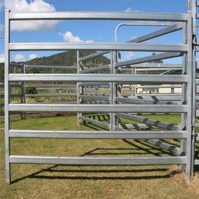 O Pvc revestido galvanizou o gado do metal de 12ft almofada o metal resistente em volta da cerca da jarda do cavalo de Pen Cattle Corral Livestock Farm