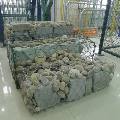 Revestimento de zinco Gabion malha cerca 200mm galvanizado para sistemas de paredes de contenção