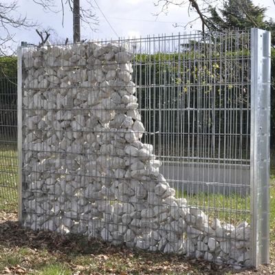 Cestas de gabião de fio soldado galvanizado 4 mm para parede de retenção