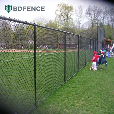 6ft 8ft Chain Link Fence com PVC revestido e acabamento galvanizado