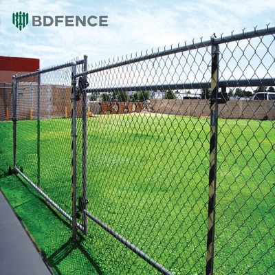 6ft 8ft Chain Link Fence com PVC revestido e acabamento galvanizado
