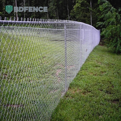 6ft 8ft Chain Link Fence com PVC revestido e acabamento galvanizado