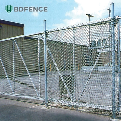 Grelha de vinil revestida de PVC de 6 pés de altura 30m de comprimento Grelha desportiva com buraco de diamante Chain Link Wire Mesh