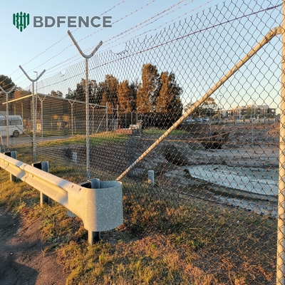 6ft de altura diamantes malha cadeia Link vedação ideal para jardim verde tipo de poste quadrado fazenda