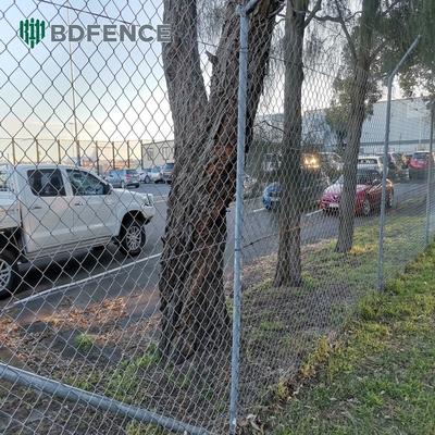 6ft de altura diamantes malha cadeia Link vedação ideal para jardim verde tipo de poste quadrado fazenda