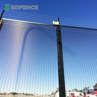 Galvanizado Clearvu Alta Segurança 358 vedação anti-escalada plástico revestido de metal cadeia malha clara vista Clear Vu vedação sem escalada