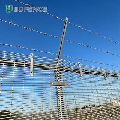 Galvanizado Clearvu Alta Segurança 358 vedação anti-escalada plástico revestido de metal cadeia malha clara vista Clear Vu vedação sem escalada