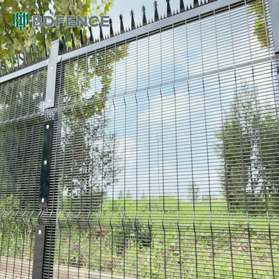 Panela de vedação de alta segurança personalizável vedação de malha de arame farpado de pequeno buraco arquitetônico vedação de malha de arame farpado Anti Climb 358 vedação de malha soltada ou segurança