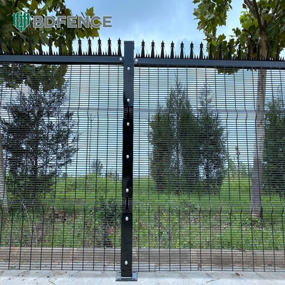 Panela de vedação de alta segurança personalizável vedação de malha de arame farpado de pequeno buraco arquitetônico vedação de malha de arame farpado Anti Climb 358 vedação de malha soltada ou segurança