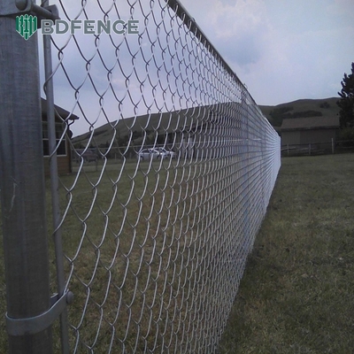 4FT 5FT 6FT 2m 8FT Farm Field Galvanizado Chain Link Fence aço Wire Mesh Metal Fencing