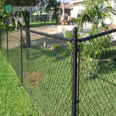 Extensões de 100 metros Cercas de ligação de cadeia de diamantes galvanizadas por imersão a quente