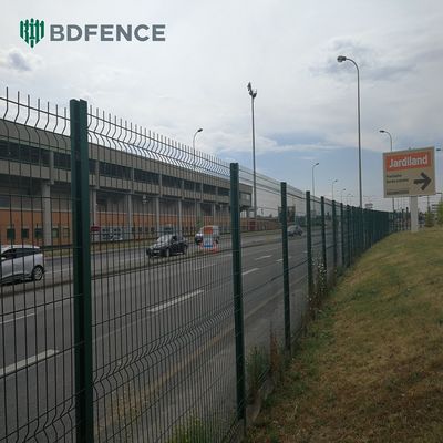 Painel de malha de arame galvanizado de alta qualidade de aço galvanizado de metal PVC revestido 3d v curva curva curva de jardim