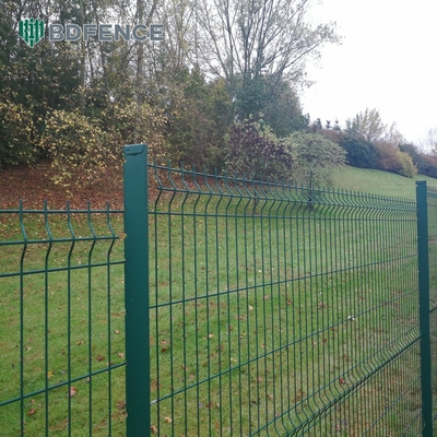 Casa Jardim ao ar livre Triângulo de Metal Dobragem Pvc revestido 3d Wire Mesh Curva Cercas Cercas