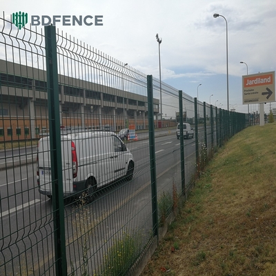 Painel de vedação de malha de arame elétrico 3d soldado facilmente montado Pvc revestido preto verde aço ferro cerco de jardim galvanizado