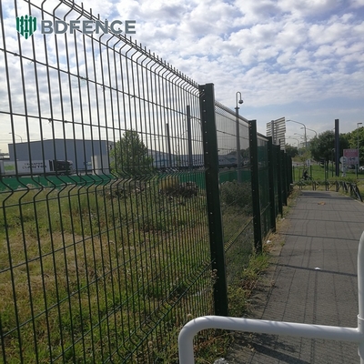 Painel de vedação de malha de arame elétrico 3d soldado facilmente montado Pvc revestido preto verde aço ferro cerco de jardim galvanizado