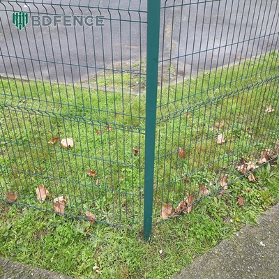 3mm 3d painéis de vedação revestido Border Green Garden Wire Mesh vedação com dobras em V