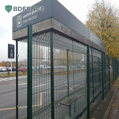 3mm 3d painéis de vedação revestido Border Green Garden Wire Mesh vedação com dobras em V