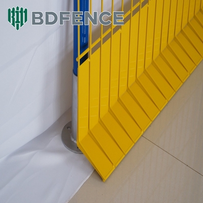 Pólvora revestida 75*75mm vedação de protecção de borda de serviço leve cor amarela