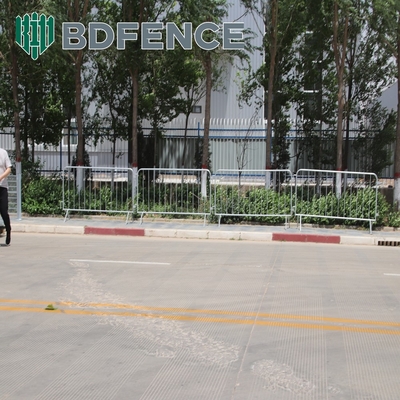Barreiras de controle de multidão de metal galvanizado mergulhado a quente Segurança portátil