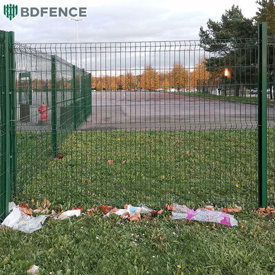 Facilmente montado 3D Metal curvo Painel de ferro Perímetro de segurança vedação V malha Soldada