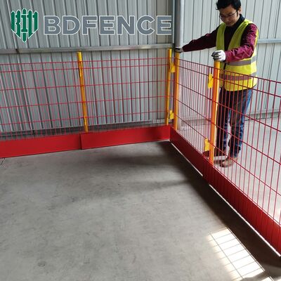 1.5m Proteção contra quedas de borda de altura com painel de dedos de pé Barreiras de borda de aço Usadas para engenharia de construção
