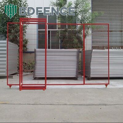Removível Outdoor Portátil galvanizado a quente galvanizado de aço soldado rede de arame elétrico 6X10FT Ca Temp Fence Panels Event Site Construção Canadá Cercas temporárias com porta