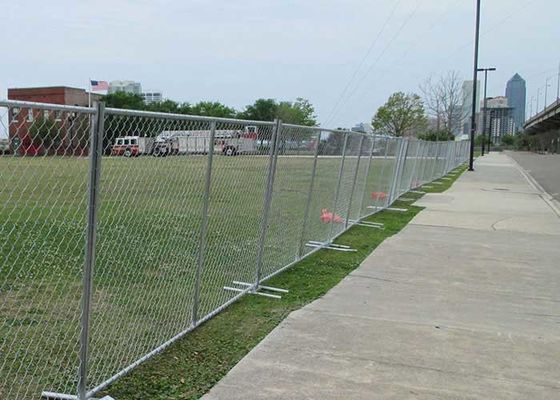 Cercas temporárias americanas portáteis de ligação de cadeia para canteiros de obras
