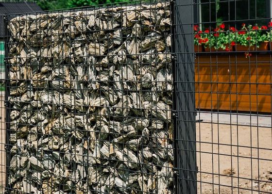 ISO14001 galvanizou Gabion soldado Mesh Basket