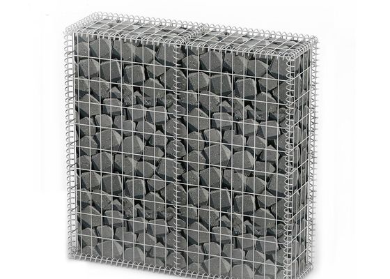 Sistema de vedação de gavião de malha de 2 mm galvanizado revestido de PVC com pedra