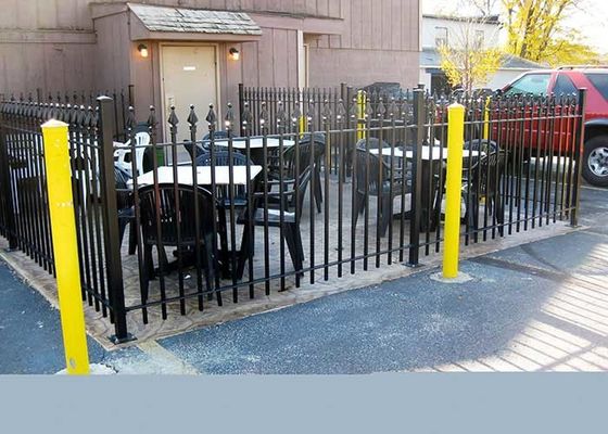 edifícios de jardim tubo quadrado preto 25*25*1.2mm vedação superior lança vedação de alumínio