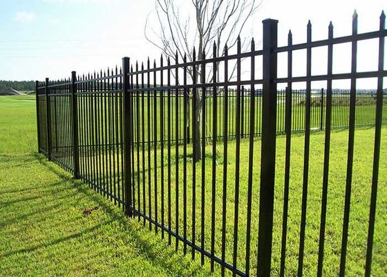 edifícios de jardim tubo quadrado preto 25*25*1.2mm vedação superior lança vedação de alumínio