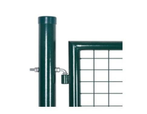 Galvanizado em pó revestido de aço porta de cerca de jardim tubular porta dupla impermeável modelo 3D para residencial