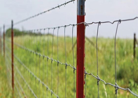 Cerca tecida de aço galvanizada do painel da exploração agrícola da junção de dobradiça do fio